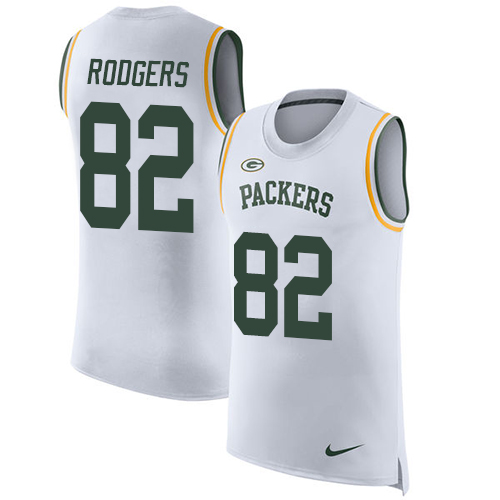 Nike Packers #82 Richard Rodgers White Men's Stitched NFL Limited Rush Tank Top Jersey